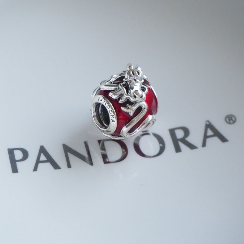 NWOT Pandora x Disney Mulan Mushu Silver Charm 798632C01 - Picture 6 of 15